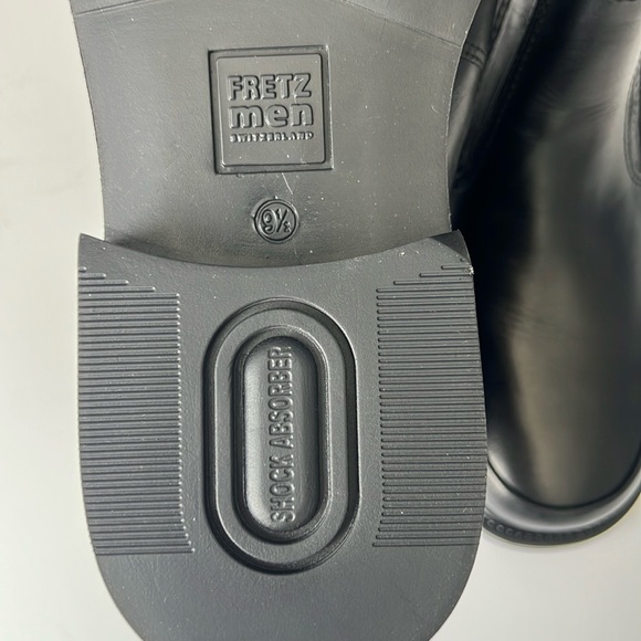 Fretz Black Leather Sohle Men's Boots NWT - 9.5 - Picture 12 of 13